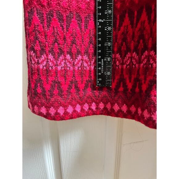 Vintage Iceland Jersey Modeller Pure New Wool Geometric Pattern Sweater Dress M - Picture 8 of 14